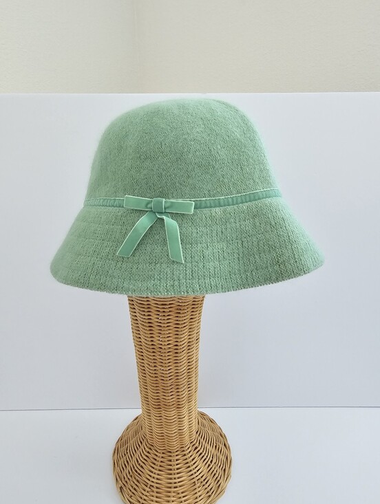 GAP Accessories - Vintage GAP Sage Green Rabbit Hair Blend Cloche Bucket Hat - Size M/L